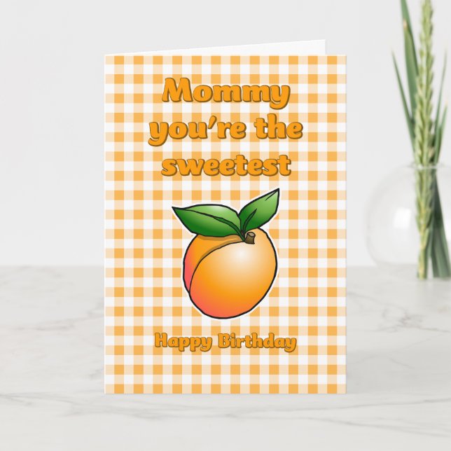 Carte d'anniversaire Abricot le plus doux (Devant)