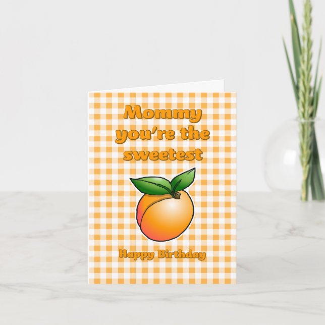 Carte d'anniversaire Abricot Sucré (Devant)