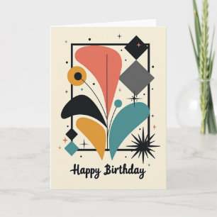 Carte d'anniversaire abstraite éclatée
