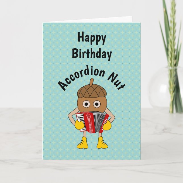 Carte d'anniversaire Accordion Nut Text (Devant)