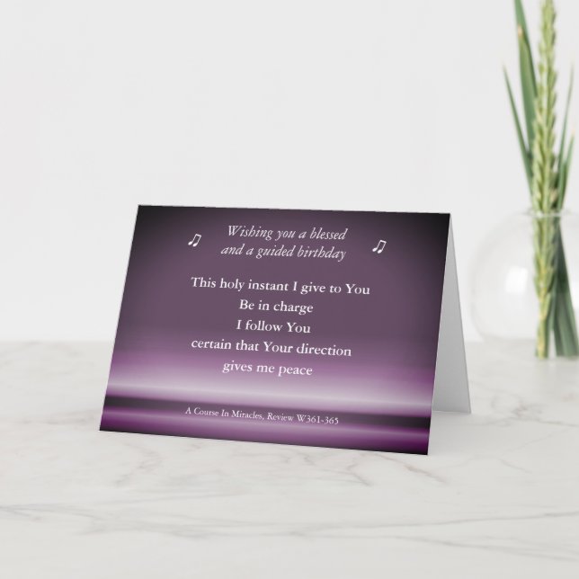 Carte d'anniversaire ACIM Cet Instant Sacré (Devant)