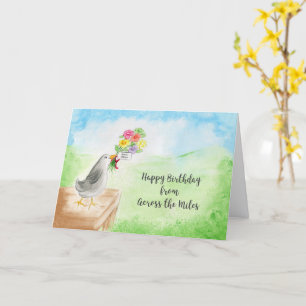 Carte d'anniversaire "Across the Miles" Oiseau aqu