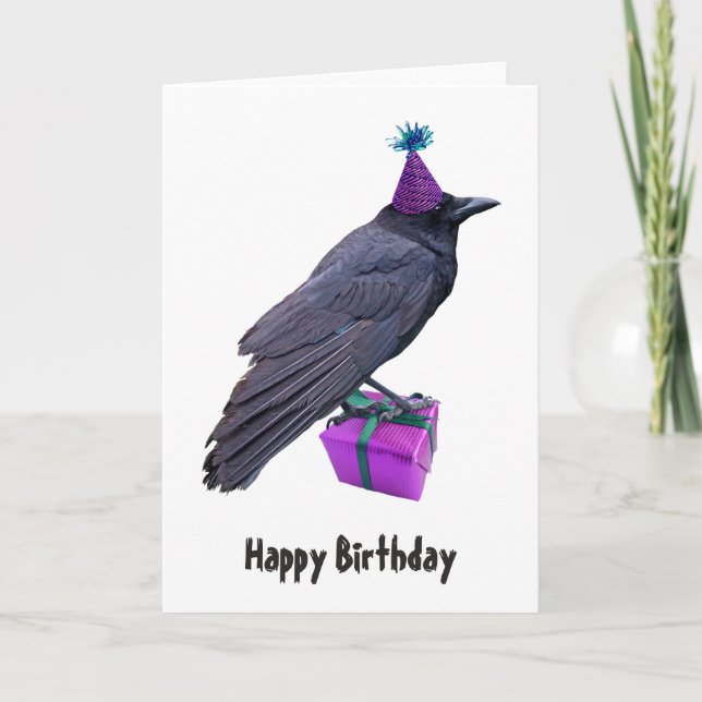 Carte d'anniversaire actuelle du Corbeau (Devant)