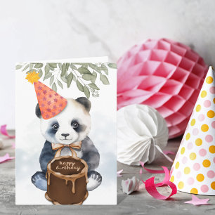 Carte d'anniversaire adorable Panda