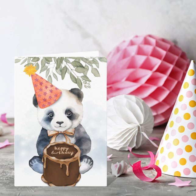 Carte d'anniversaire adorable Panda (Créateur téléchargé)