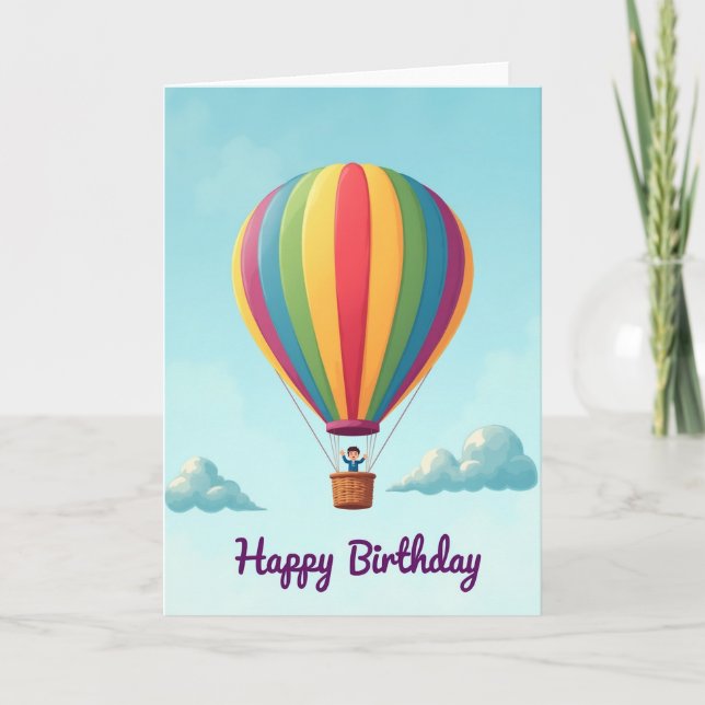 Carte d'anniversaire Adventure Sky (Devant)