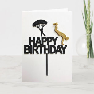 Carte d'anniversaire aérienne pailletée