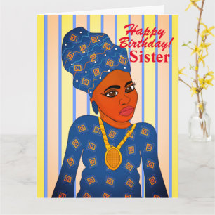 Carte d'anniversaire afro-américaine Afrocentrique