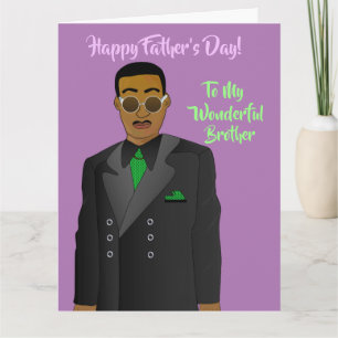 Carte d'anniversaire afro-américaine pour frère en