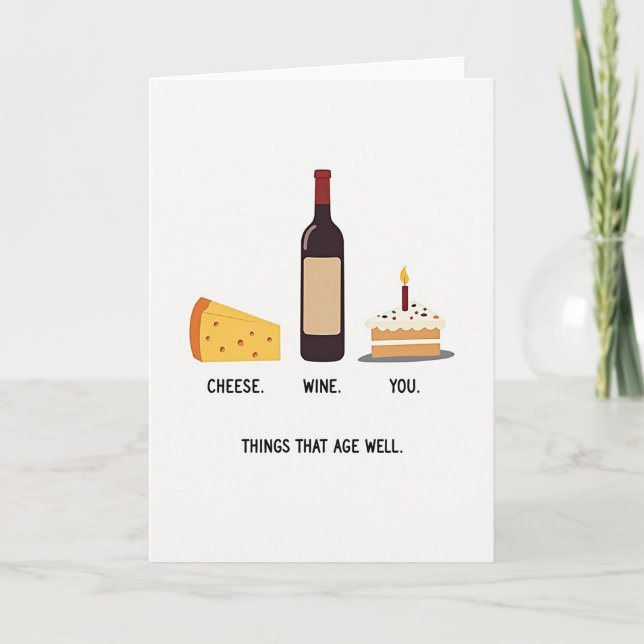 Carte d'anniversaire Aged Icons (Devant)