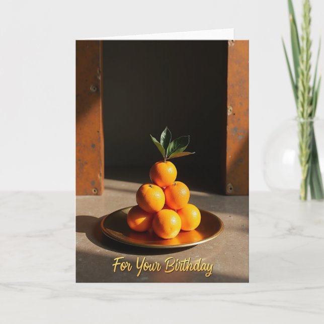 Carte d'anniversaire Agrumes Douce (Devant)