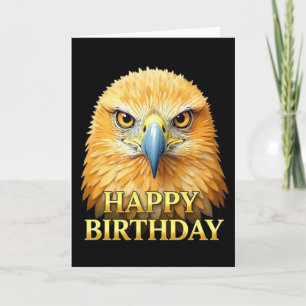 CARTE D'ANNIVERSAIRE AIGLE GROS PLAN DISTINCTIF