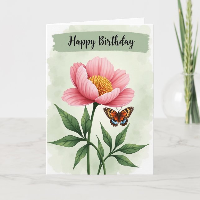 Carte d'anniversaire ailée (Devant)
