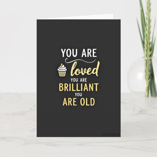 Carte d'anniversaire aimée dorée (Devant)