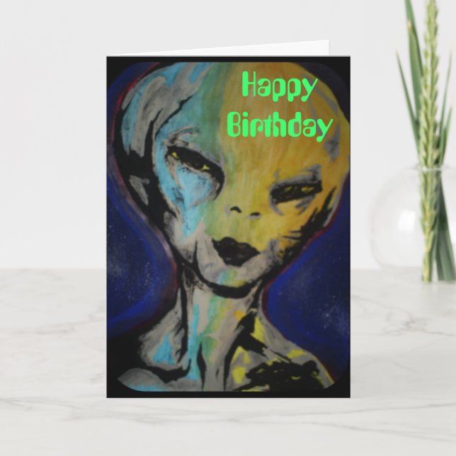 Carte d'anniversaire "Alien" (Devant)