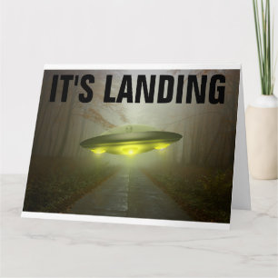 CARTE D'ANNIVERSAIRE ALIEN FUNNY GRANDE CARTE