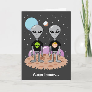 Carte d'anniversaire Alien Irony