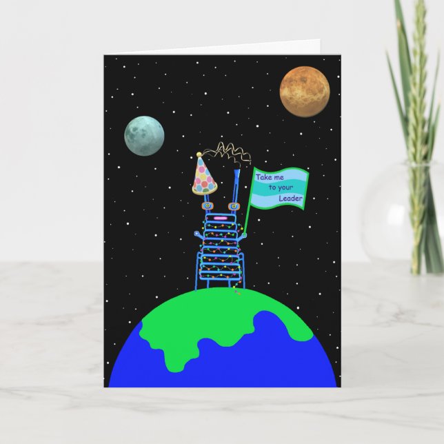 Carte d'anniversaire Alien joyeuse par Jo Images (Devant)
