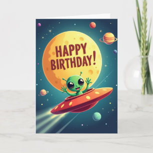 Carte d'anniversaire Alien Voyager