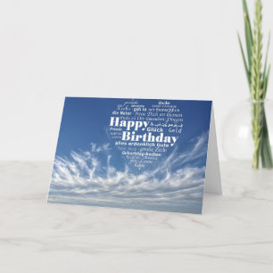 CARTE D'ANNIVERSAIRE ALLEMANDE ET ANGLAISE