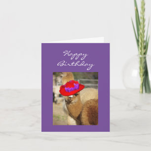 Carte d'anniversaire Alpaca