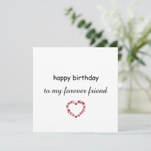 Carte d'anniversaire amicale pour meilleure amie