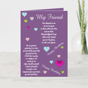 CARTE D'ANNIVERSAIRE AMIE