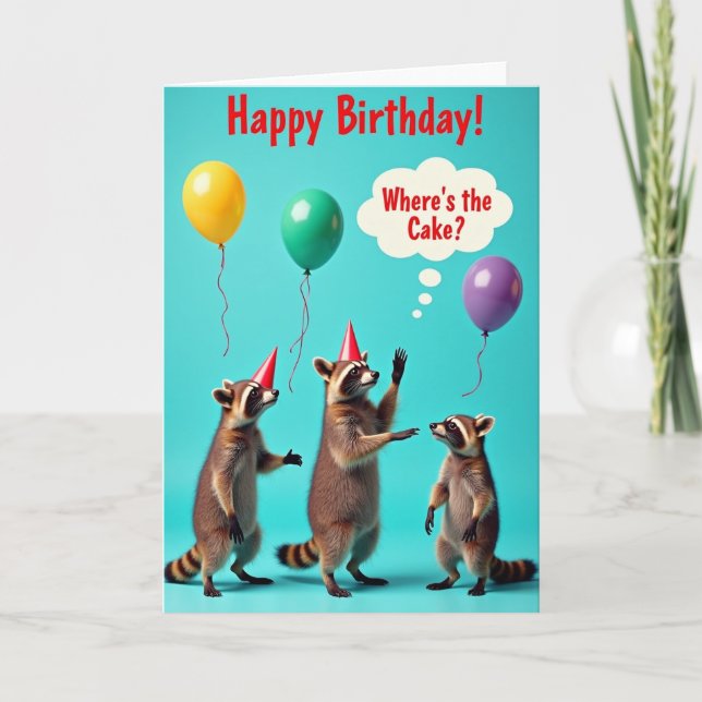 Carte d'anniversaire amis de la forêt douce (Devant)