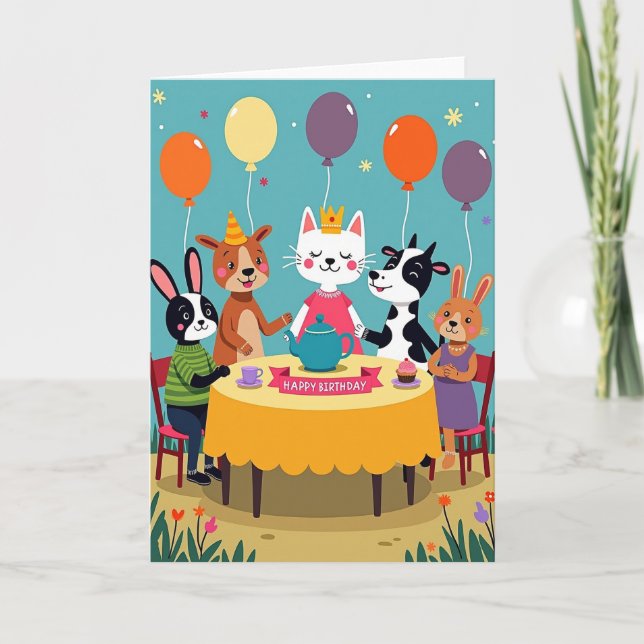 Carte d'anniversaire amis fantaisiste (Devant)