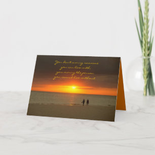 Carte d'anniversaire Amour de coucher de soleil