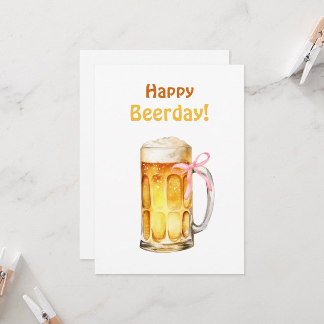 Carte d'anniversaire amusante (Devant/Arrière en situation)