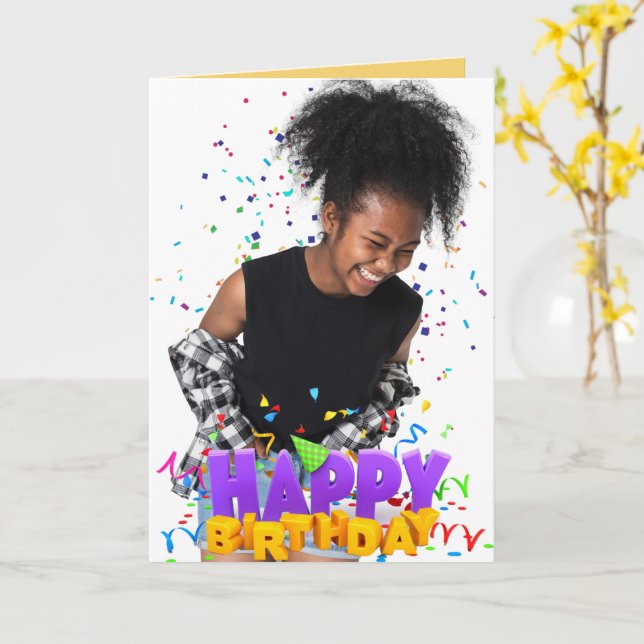 Carte d'anniversaire amusante Afrocentrique (Fleur jaune)