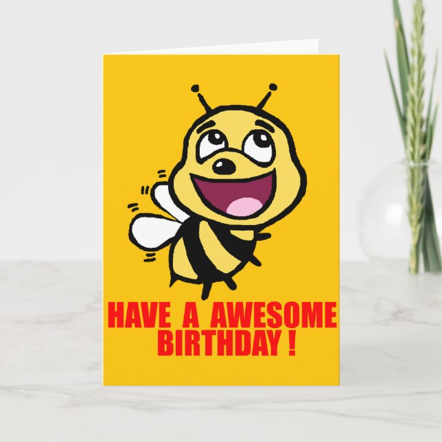 Carte d'anniversaire amusante. Amusez-vous un merv (Devant)