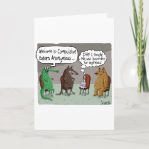 Carte d'anniversaire amusante avec des ANIMAUX CUT