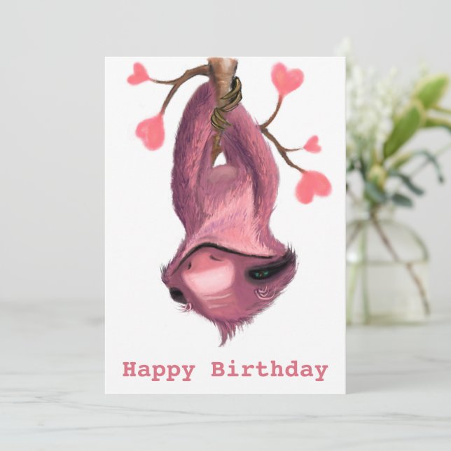 Carte d'anniversaire amusante avec parcelle jouée  (Debout devant)