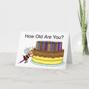 Carte d'anniversaire amusante : cire d'abeille pou