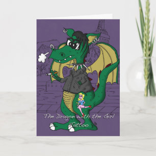Carte d'anniversaire amusante - Dragon avec tatoua