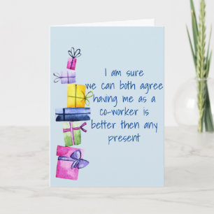 Carte d'anniversaire amusante du collègue de trava