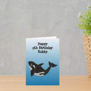 Carte d'anniversaire amusante en noir et blanc ave