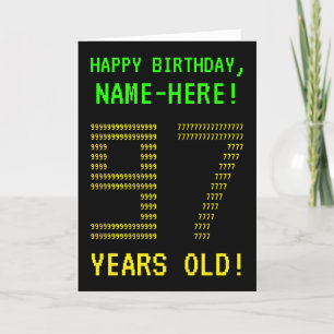 Carte d'anniversaire amusante et geek "97 ANS!"