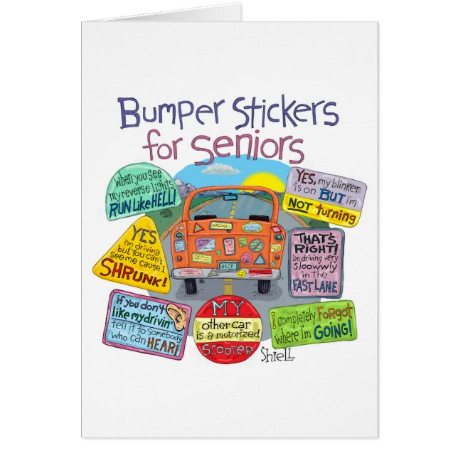 Carte d'anniversaire amusante "Over the Hill" (Devant)