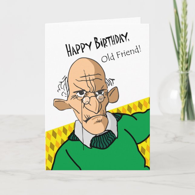 Carte d'anniversaire amusante pour le vieil ami, l (Devant)