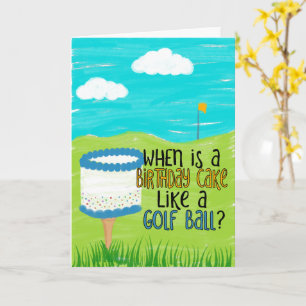 Carte d'anniversaire amusante pour les golfeurs, T