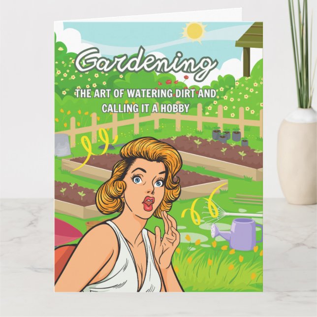 Carte d'anniversaire amusante pour les jardiniers (Devant)