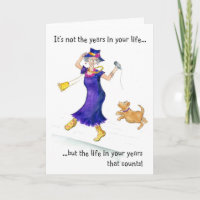 Carte d'anniversaire amusante pour une femme dansa