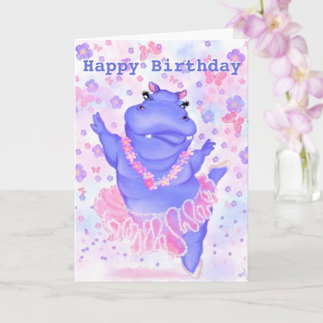 Carte d'anniversaire amusante Prima Ballerina Hipp (Orchidée)