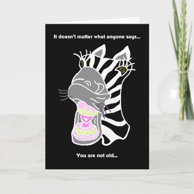 Carte d'anniversaire amusante — Vous n'êtes pas un (Devant)