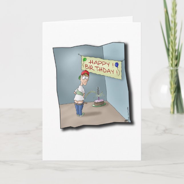 Carte d'anniversaire amusante : Whizizé par (Devant)