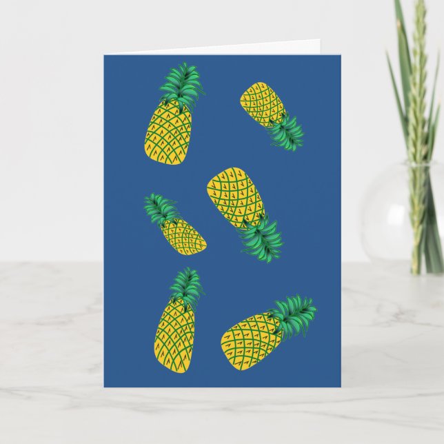 Carte d'anniversaire ananas humoristique (Devant)