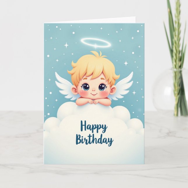 Carte d'anniversaire Ange ailé (Devant)